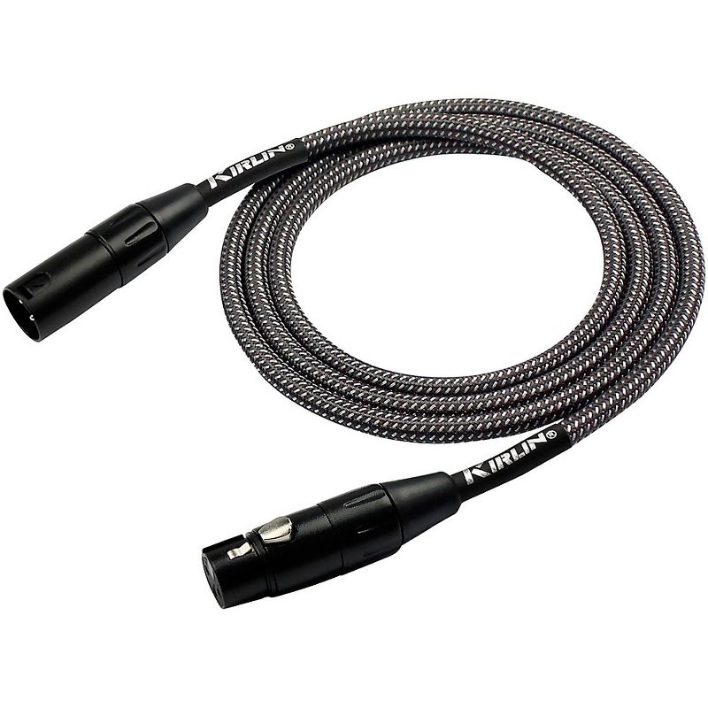 KIRLIN XLR Male To XLR Female Microphone Cable - Carbon Gray Woven Jacket, 1 of 3