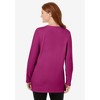Woman Within Plus Size Perfect Long-Sleeve Crewneck Tunic - 3 of 4
