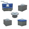 CAVINAS Patio Sectional Set, Semi-Circular Patio Conversation Sets, Freely Combinable Outdoor Couch Set for Garden - 4 of 4