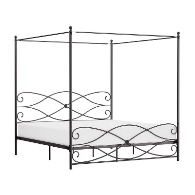 King Kensie Metal Canopy Bed Oiled Bronze - Hillsdale Furniture