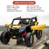 Coucheta 24V 2-Seater Kids Ride On UTV Car, 4WD 300W Motor w/ Remote Control, 4 Shock Absorbers, Leather Seats, Music & Lights, Electric Car for Kids - 2 of 4