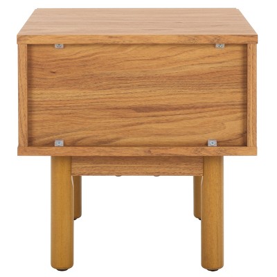 Aino Oak Natural 1-Drawer Nightstand with Rattan Mesh