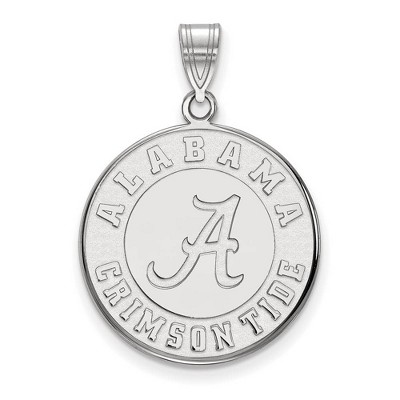 Black Bow Jewelry 14k White Gold Alabama Crimson Tide NCAA Large Pendant