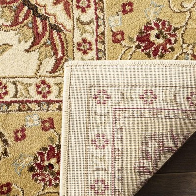 Ivory and Beige Floral Persian Style Synthetic Area Rug, 8' x 11'