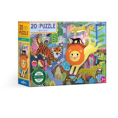 eeBoo: Big Cats 20 Piece Jigsaw Puzzle