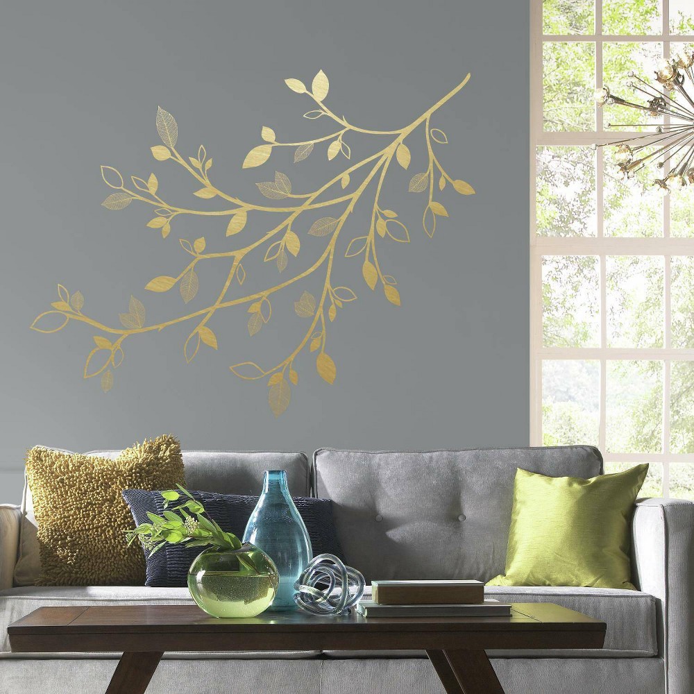 Photos - Other interior and decor Roommates 3D Leaves Branch Peel and Stick Giant Wall Decal  