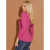 INSPIRE CHIC Women's Long Sleeve Scoop Neck Casual Peplum Shirt - 4 of 4