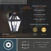 VAXCEL Nottingham Black Motion Sensor Dusk to Dawn Outdoor Wall Lantern Light Clear Glass - 4 of 4