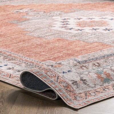 Reversible Medallion Synthetic Area Rug 8' x 10' - Easy Care & Stain-Resistant