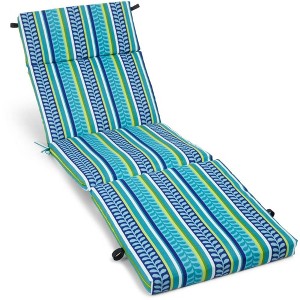 Blazing Needles, 72-inch by 24-inch Patterned Polyester Outdoor Chaise Lounge Cushion - 1 of 1