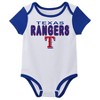 MLB Texas Rangers Infant Boys' 3pk White Bodysuit - 2 of 4