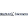Guili Sterling Silver Link Bracelet with Clear and Blue CZ in Green or Blue—Sparkling, Versatile, and Perfect for Everyday Elegance. - 2 of 3