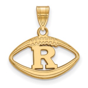Black Bow Jewelry 14k Yellow Gold Plated Sterling Silver Rutgers Scarlet Knights NCAA Pendant - 1 of 3