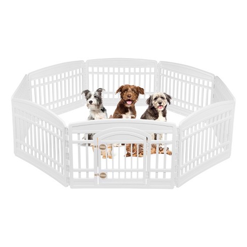 Iris Usa 24 inch Dog Playpen Pet Exercise Pen With Door 4 To 8