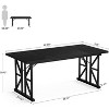 Tribesigns 63-Inch Executive Desk, Large Computer Desk, Rectangular Study Writing Table Workstation Business Furniture for Home Office - 3 of 4