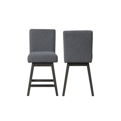 New Classic Furniture,High Line Swivel Counter Chair (Set of 2), Gray