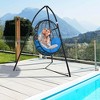 Costway Hanging Chair Stand with Hanging Chain Heavy Duty Metal 440 lbs Weight Capacity - 2 of 4