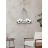 Sunset Lighting  Messier 5 Light Chandelier, Clear Seeded Glass Globe, Dimmable, Antique Gunmetal - 3 of 3