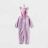 Toddler Unicorn Adaptive Halloween Costume Jumpsuit - Hyde and EEK! Boutique™ Purple - 2 of 4