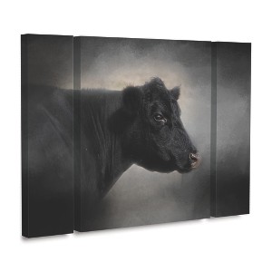 Jai Johnson 'Portrait Of The Black Angus' Multi Panel Art Set Large 3 Piece - 1 of 3