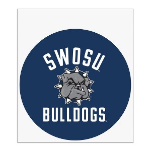 Southwestern Oklahoma State University Bulldogs Logo Automotive Car Window Locker Circle Bumper Sticker - 1 of 4