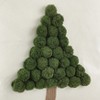 Saro Lifestyle Xmas Tree Pillow - Down Filled, 18" Square, Ivory - 2 of 3