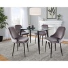5-Piece Dining Set with Glass Table and 4 Upholstered Chairs - 4 of 4