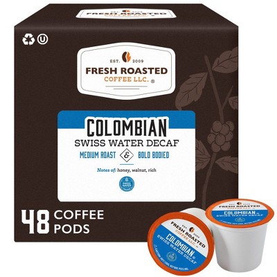 Fresh Roasted Coffee - Colombian Sw Decaf Medium Roast Single Serve ...