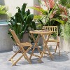 Flash Furniture Indoor/Outdoor Acacia Wood Folding Table and 2 Chair Bistro Set in Natural - 2 of 4