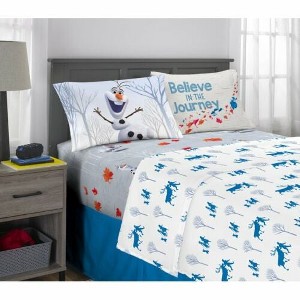 Disney Frozen Olaf 4-Piece Full Sheet Set — Soft, Cozy Kids Bedding - 1 of 4
