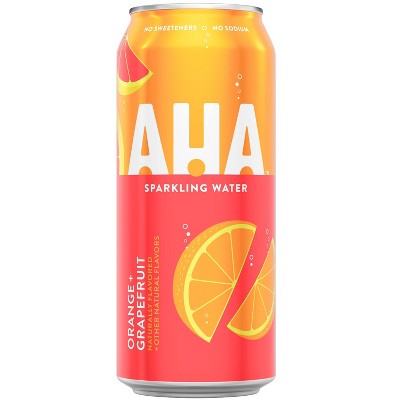 AHA Orange + Grapefruit Sparkling Water - 16 fl oz Can