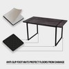 NicBex 59 Inch Rectangle Dining Table,Modern Kitchen Table with MDF Tabletop and Metal Legs for 4 to 6 - 4 of 4