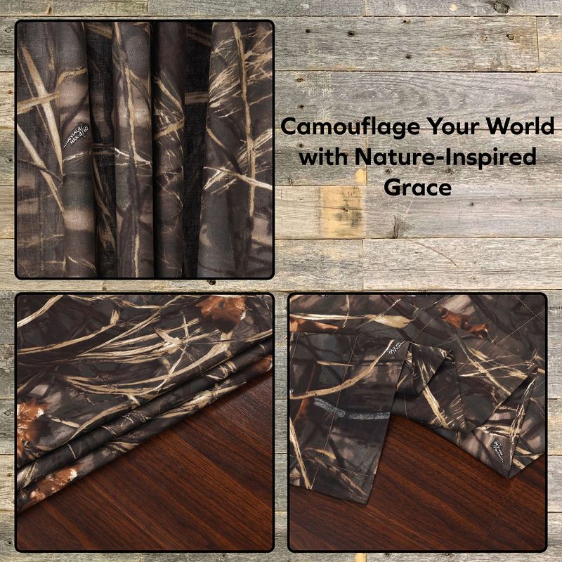 Realtree Max 4 Camouflage Rod Pocket Window Curtains - Camo Drapes in Forest and Rustic Theme, Perfect for Bedroom, Farmhouse, Cabin, and Kitchen, 4 of 7