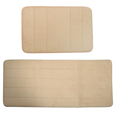 Solid Color Memory Foam Bath Rug, Soft Non-slip Absorbent Bath Mat