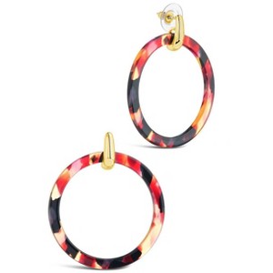 SHINE by Sterling Forever 1.75" Circle Resin Stud Drops - 1 of 3