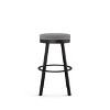 Amisco Siwce Upholstered Barstool Gray/Black: 30" High, Round, Polyester, Steel Frame, 300 lbs Capacity - 2 of 4