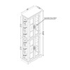 FURNIinspire Curio Display Cabinet with Glass Storage, Elegant Display Storage for Living Room,Bedroom,Kitchen,Pantry, Oak, 11.81"*70.08"*23.82" - 3 of 4