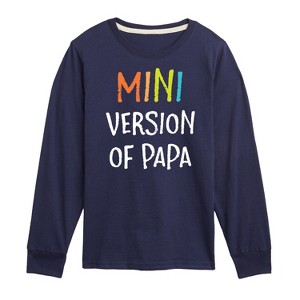 Boys' - Instant Message - Mini Version Of Papa Long Sleeve Graphic T-Shirt - 1 of 4