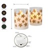 Lumabase 2ct Battery Operated LED Glass Candles with Moving Flame Gold Star - 2 of 2