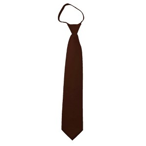 Men's Solid Color Zipper Neckties - 1 of 3