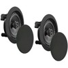 4) NEW Pyle PDIC81RDBK 250W 8 Inch Flush In-Wall In-Ceiling Black Speakers Four - 2 of 4