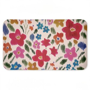 Stupell Industries Boho Ikat Flowers Printed Anti-Fatigue Floor Mat, design by Heather McLaughlin, 30"x18" - 1 of 4