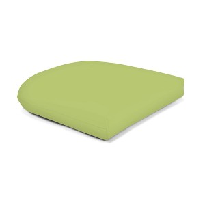 Casual Cushion Solid Sunbrella Fabric 1-Piece Indoor/Outdoor Wicker Seat Pad, 18"W x 18"L - 1 of 4