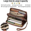 Ladies' clutch bag with anti-theft wrist strap,leather wallet,large-capacity credit card holder,handle-style carry strap - 2 of 4