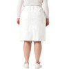 Agnes Orinda Women's Plus Size Classic Slash Pocket Elastic Waist Pencil Back Vent Denim Skirts - 4 of 4
