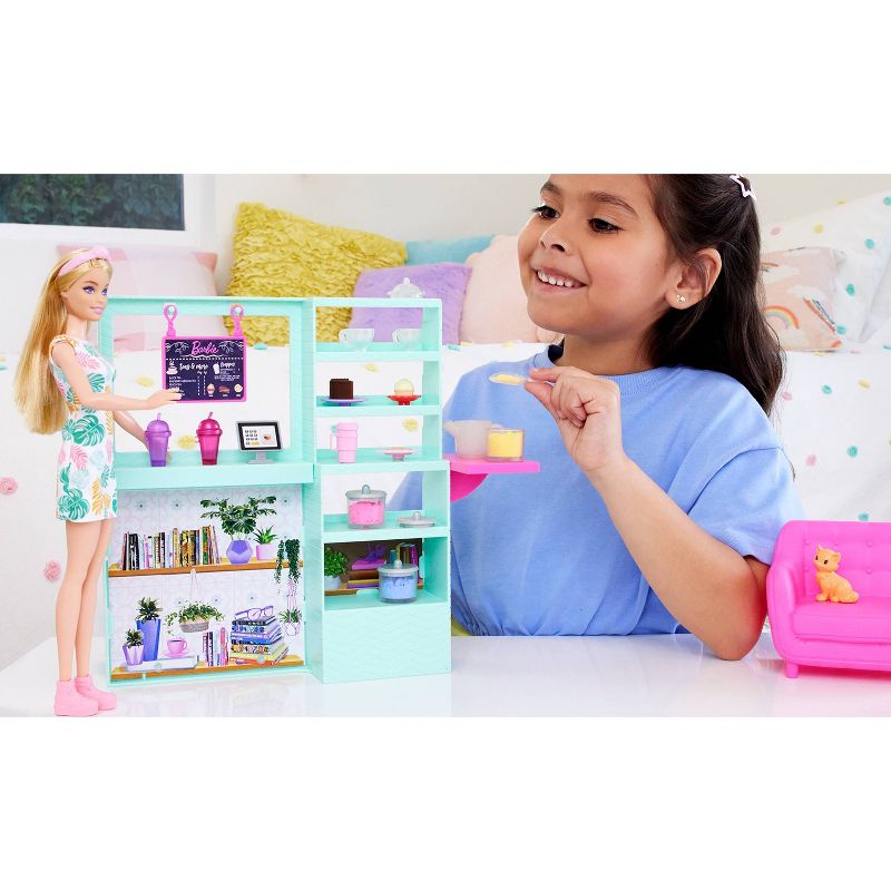 Barbie Cute N Cozy Cafe Doll and Playset 21 Accessories with Color Change Teapot (Target Exclusive), 3 of 8