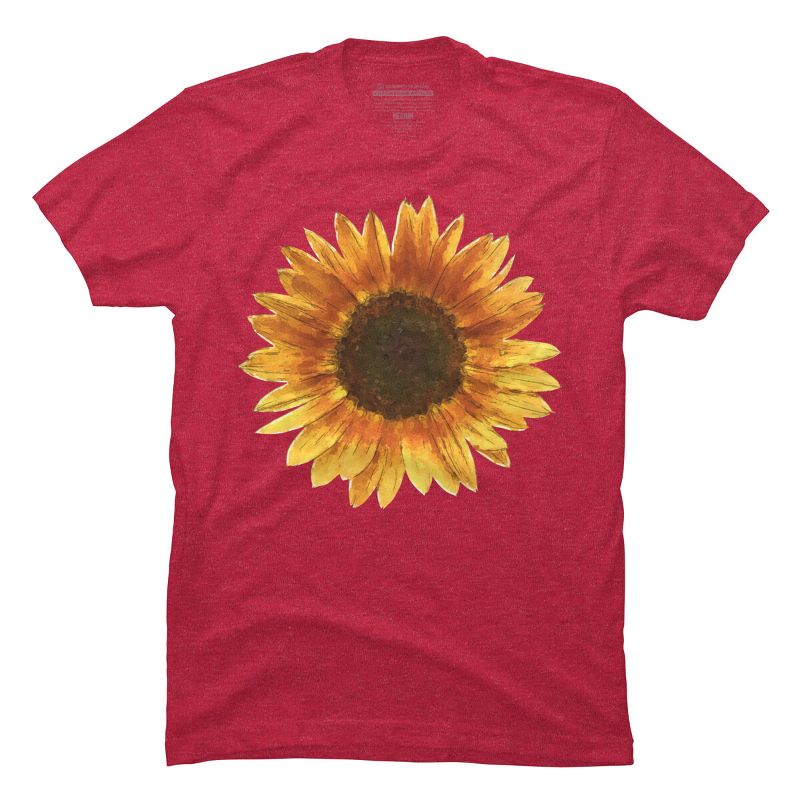 Men's Design By Humans Sunflower By Maryedenoa T-Shirt, 1 of 5