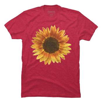 Men's Design By Humans Sunflower By Maryedenoa T-Shirt