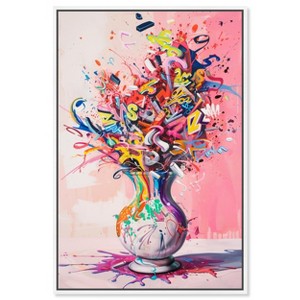 Art Remedy Burst of Color Vase Graffiti Pop Art  Framed - 1 of 4