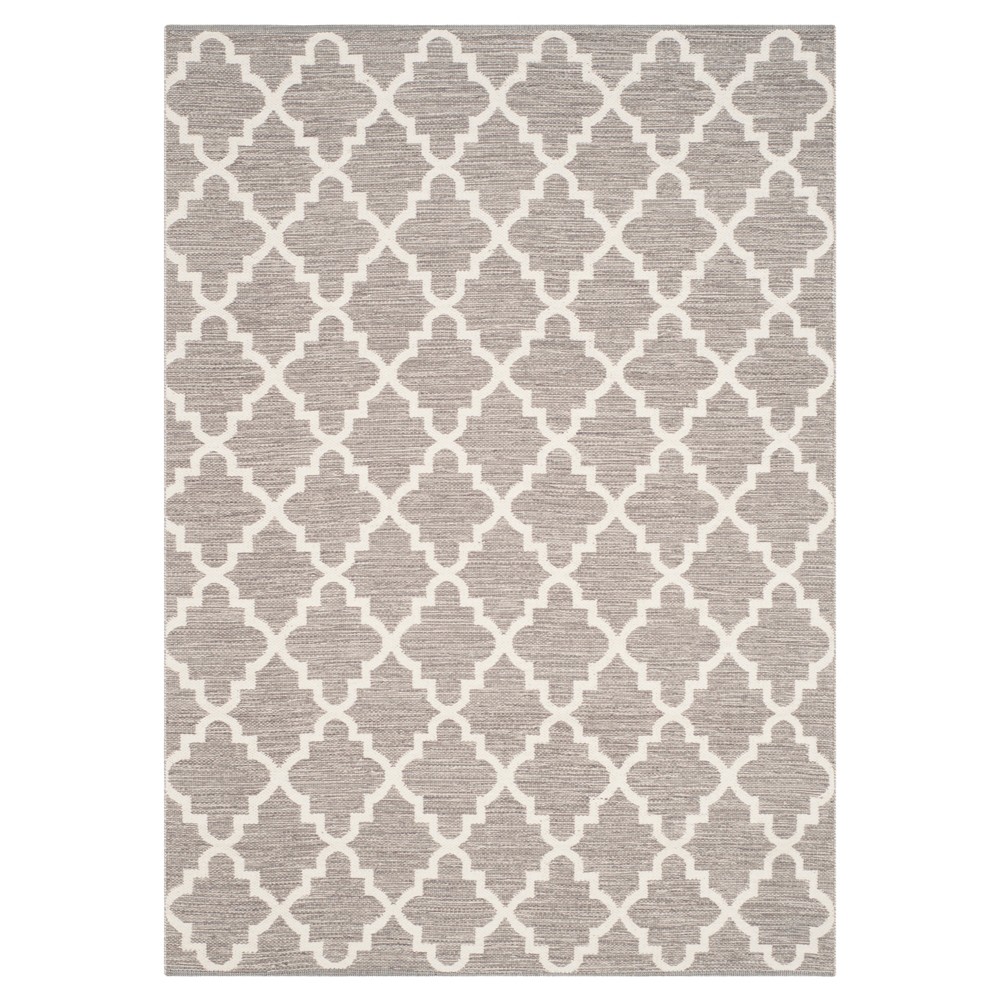 5'x7' Quatrefoil Design Montauk Woven Rug Gray/Ivory - Safavieh